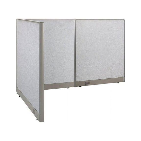 GOF L-shaped Freestanding Office Partition, Room Divider, Privacy Screen, Workstation Cubicle (48”D x 72”W x 48”H)