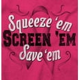thumbnail image 2 of Squeeze Screen Save 'Em Breast Cancer Hoodie Sweatshirt Women Brisco Brands M, 2 of 6