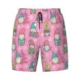 thumbnail image 4 of Lsque Mens Swim Trunks pink Holiday Joy Pattern - Bathing Suit Compression Liner - Beach Swim Shorts Swimwear - (S-3XL) - Stretch Quick Dry -Small, 4 of 9