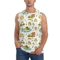 thumbnail image 2 of Lsque Cute Frog Print Men's Cotton Blend Sleeveless Muscle Shirts (S-3XL)- Moisture Wicking, Odor Protection, UPF 30+,X-Large, 2 of 8