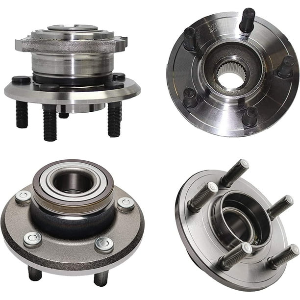 Detroit Axle - 4pc Front Rear Wheel Bearing Hubs Replacement for Dodge ...