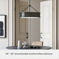thumbnail image 5 of Hunter - Capshaw 6-light Noble Bronze, Large Pendant Light, Dimmable, Formal Style, Drum Shaped, for Bedrooms, Dining, Living Rooms - 19612, 5 of 7