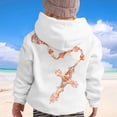 thumbnail image 5 of Girls Hoodies Fall Winter Print Loose Pullover Hoodie Top with Pocket Hoodies for Girls Size 9-10Y, 5 of 6