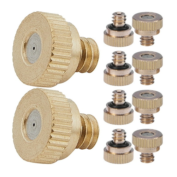 IBASETOY 10Pcs Garden Hose Misting Nozzle Replacement Stainless Steel Leak Proof for Daily Outdoor Use