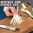 thumbnail image 4 of Shred Silk The Knife, 2PCS Stainless Steel Shred Silk Cutter, Multifunctional Food Slicer, Kitchen Tool Scallion Cutter Shred Knife, 4 of 7