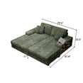 thumbnail image 6 of Newboti Furniture Convertible Combination Sofa, Corduroy Fabric, Fluffy Modern Sleeper Sofa Chair, Oversized Combination Living Room Double Lounge Chair, Green 07114, 6 of 9