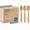 Spoon - 400 Pieces, variant on 100% Bamboo Utensils - Carbonized Disposable Cutlery Biodegradable and Sanitized - Heavy Duty & Fully Functional (Fork - 400 Pieces)