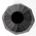 thumbnail image 4 of 11" Dark Gray Geometric Organic Stripe Round Aluminum Table Vase, 4 of 8