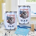 thumbnail image 4 of My Favorite Manx Calls Me Dad. Happy Father's Day 12oz Stainless Steel Wine Tumbler Insulated Cup with Lid Cat Lover Kitten Owner Gifts - 00005, 4 of 5