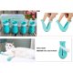 thumbnail image 2 of Zapato para 4 gatos, botas antiarañazos para pies de gato, protección ajustable para patas de gato para el hogar, baño, belleza, control de tratamiento, estación de masaje para gatos (azul) 47 cm, 2 of 5
