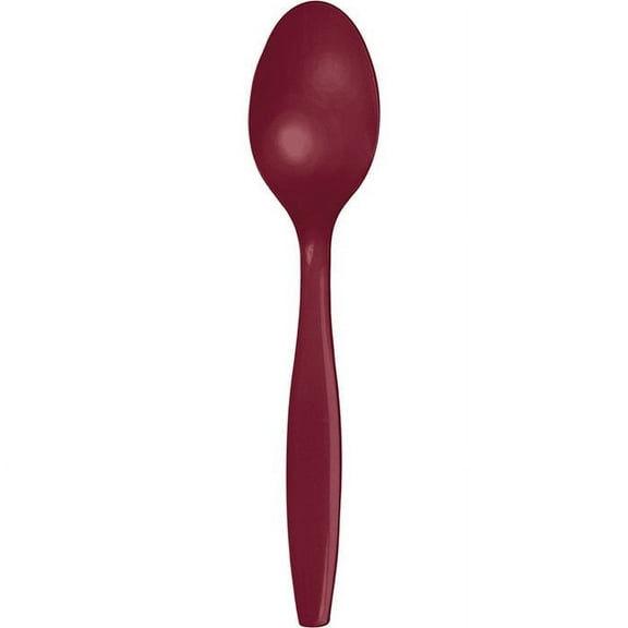 288 Count Bulk Pack Burgundy Plastic Spoons