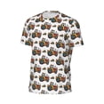 thumbnail image 6 of Wukai Cartoon Tractor Print Men's Short-Sleeved Mesh T-Shirt,Quick-Dry Short Sleeve Workout T-Shirt-Medium, 6 of 8
