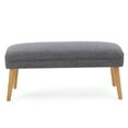 thumbnail image 2 of Luxury Comfort Light Grey Fabric Ottoman Stylish & Easy to Clean Living Room Bench, 2 of 8