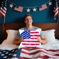 thumbnail image 5 of Boovnll 4th of July Pillow Covers 18x18 Set of 2 - Red White Blue Stars Stripe Throw Pillow Covers, Linen Patriotic Pillow Covers for Memorial Day Home Sofa Couch Decor, 4th of July Decorations, 5 of 6