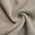 thumbnail image 5 of Swstbby Soldes d'Été! Hauts d'Été pour Femmes, Col Rond Contrasté Tricoté Manches Courtes Khaki S, 5 of 5