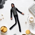 thumbnail image 5 of Bendable Pop Star Doll for Music Fans, 11-Inch Flexible Wire Frame Poseable Plush Figure for Home Decor, Black & Silver Tour Outfit Stuffed Toy, 1 Pack, 5 of 5