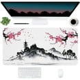 thumbnail image 2 of Japanese Hills Cherry Blossom Floral Desk Mat,Extended Gaming Mouse Pad Large Non-Slip Rubber Base Mousepad with Stitched Edges,Waterproof Desk Pad for Computer/Laptop/Work/Office/Home 31.5" X 15.7", 2 of 6