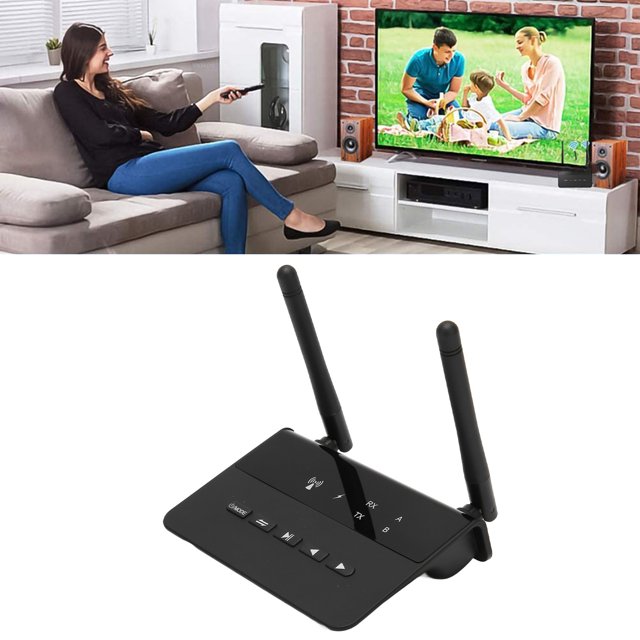Adaptador 52 Modos de Emparejamiento Dual AptX AUX ANGGREK Transmisor Receptor 2 en 1 para TV