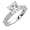 Platinum, variant on 2 Carat 14K White Gold Classic Side Stone Prong Set GIA Certified Princess Cut Diamond Engagement Ring (1 Ct E Color SI2 Clarity Center Stone)