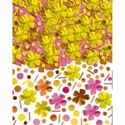 Pink Hibiscus Flower Summer Luau Beach Pool Party Decoration Metallic Confetti