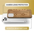 thumbnail image 6 of Case Yard Wooden Case Outside Soft TPU Silicone, Slim Fit Shockproof Wood Protective Phone Cover for Girls Boys Men and Women, Supports Wireless Charging Cassette Design case for iPhone-12-Pro-Max, 6 of 7