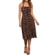 thumbnail image 1 of Vestido Floral de Cuello Halter INSPIRE CHIC para Mujer, Vestido de Verano Sin Mangas, Vestido Midi con Cierre de Encaje en Negro y Rosa, 1 of 6
