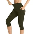 thumbnail image 6 of Womens Capri Pants Fashion Casual Slim Fits Workout Shorts with Side Pocket Soild Color Elastic Waist Athletic Womens Shorts, 6 of 9