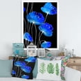 thumbnail image 3 of Designart 'Detail of Blue Flowers On Black Background II' Traditional Framed Art Print, 3 of 4