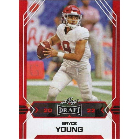 NFL 2022 Leaf Draft Football Red Bryce Young Trading Card