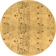 thumbnail image 1 of Ahgly Company Indoor Round Abstract Brown Modern Area Rugs, 7' Round, 1 of 4