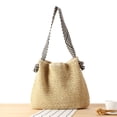 thumbnail image 5 of Yoyauz Women's Grass Woven Beach Bag - Women's Beach Handmade Woven Handbag, Summer Mesh Hollow Shoulder Bag, Suitable for Holidays, 5 of 5