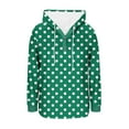 thumbnail image 6 of V Neck Hoodies for Women Pullover Casual Polka Dots Tunic Tops Loose Long Sleeve Sweatshirts Tees, 6 of 6