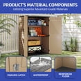 thumbnail image 4 of Uforic Outdoor Storage Shed, 59 Cu Ft Tool Shed Ideal for Garden, Garage & Patio, Lockable Door, Brown, 4 of 7