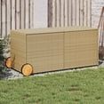 thumbnail image 1 of vidaXL Boîte de Rangement de Jardin avec Roues Mélange Beige 283L Rotin Poly, 1 of 5