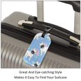 thumbnail image 3 of Square 2Pack PU Leather Bulldog Pattern Cruise Luggage Tag with Privacy Cover and Name ID Tag for Travel Handbags Backpacks Luggage Tags, 3 of 6
