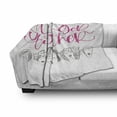 thumbnail image 3 of Feminist Soft Flannel Fleece Blanket, Stronger Together Calligraphy with Sketch Drawn Woman Heads with Various Hair, Cozy Plush for Indoor and Outdoor Use, 60" x 80", Pink Grey White, by Ambesonne, 3 of 6