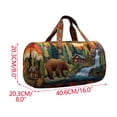 thumbnail image 3 of Beforeyayn Quilted Embroidery Duffle Bag For Women, Large travel tote bag with cute nature prints shoulder bag for weekend trip, for ladies, suitable for work and yoga,, 3 of 6