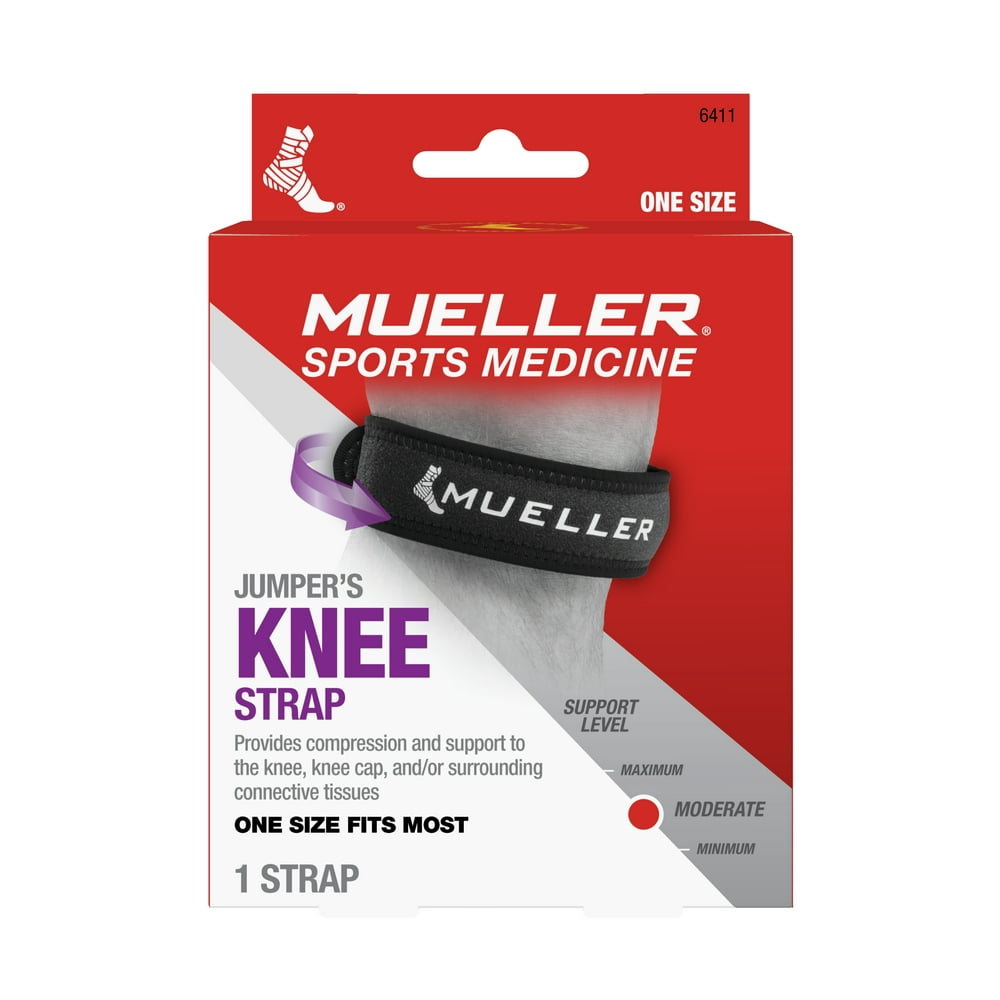 Mueller Jumper's Knee Strap, Black, One Size Fits Most