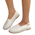 thumbnail image 4 of Flat Shoes for Women Hollow Platform Casual Shoes Solid Color Breathable Espadrilles, 4 of 9