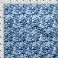 thumbnail image 4 of oneOone Cotton Flex Medium Blue Fabric Ocean Shark Quilting Supplies Print Sewing Fabric By The Yard 40 Inch Wide, 4 of 4