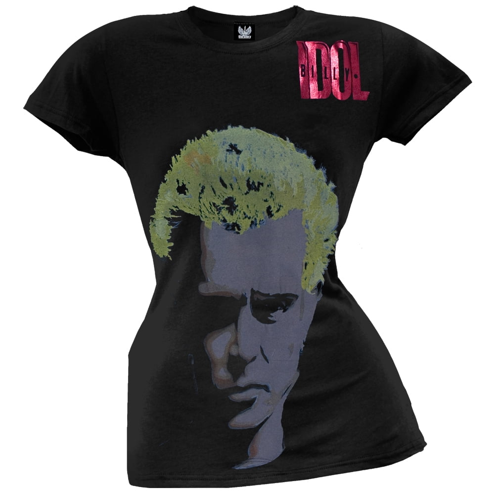 Billy Idol Women's Juniors Rebel Yell Short Sleeve T Shirt