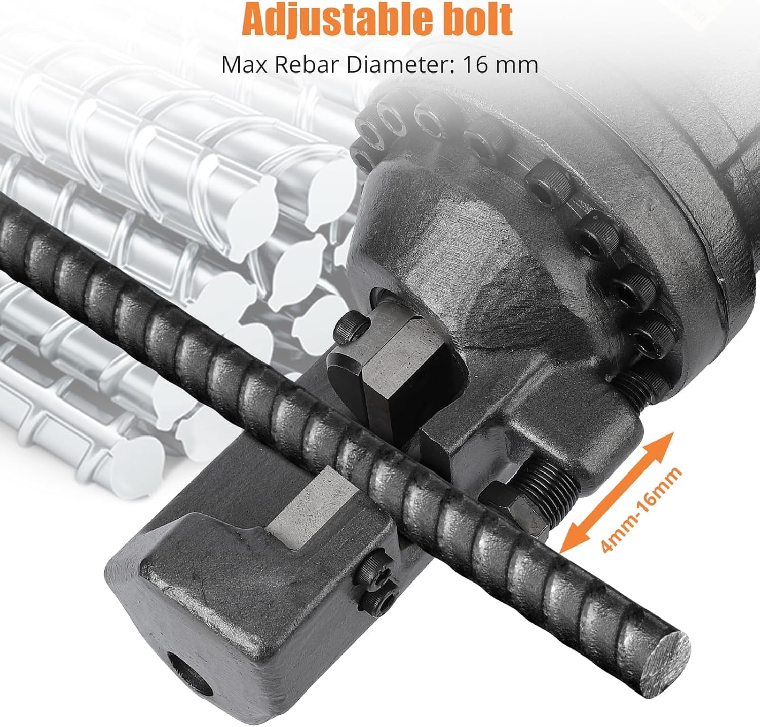 Hetoy Electric Rebar Cutter – Portable Hydraulic Cutter for 5/8 Inch #5 4-16mm Rebar, 900W, 110V, Cuts in 3 Seconds, Includes Tool Box (900W RC-16)