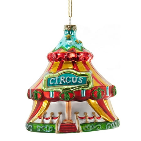 circus tent glass christmas holiday ornament 4 75 inches circus tent glass christmas holiday ornament 4 75 inches