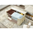 thumbnail image 2 of DECOMOMO Large Storage Bags for Clothes, Clothing Storage Organizer, Durable Organizer with Handles, Set of 6, Beige, 2 of 4