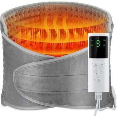 Heating Pad for Back,  Electric Wrap Around Heating Pad for Period Cramps Lower Back Neck, Machine Washable Heat Pad with LCD Controller, 9 Heating Levels, 4 Gears Timing,12"x50"