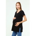 thumbnail image 2 of LVMA2041 - 100% premium Cotton - Women V Style Maternity T-Shirt, 2 of 10