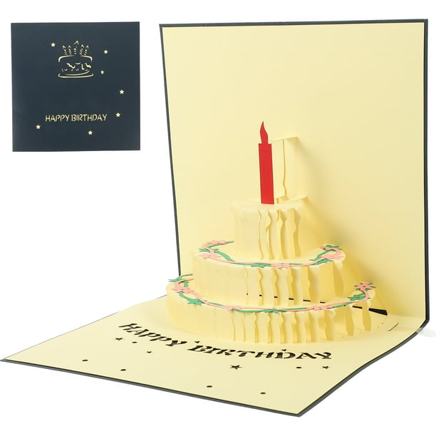 KAKOWELY Tarjeta de cumpleaños musical Tarjeta de regalo de cumpleaños 3D Tarjeta de bendición de cumpleaños Tarjeta de cumpleaños con sobre