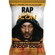 Rap Snacks Snoop Dogg Cheddar BBQ Potato Snack Chips, 2.5 oz Bag