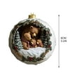 thumbnail image 3 of Japceit Bear Family Ornament, Acrylic Flat Portrait with Woodland Creature Design, Christmas Tree Decoration for Home, Nature Theme, 3 of 4