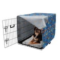 thumbnail image 2 of Marine Dog Crate Cover, Depiction of Colorful Fishes and Seaweeds on Background in Ocean, Easy to Use Pet Kennel Cover Small Dogs Puppies Kittens, 7 Sizes, Sea Blue and Multicolor, by Ambesonne, 2 of 6